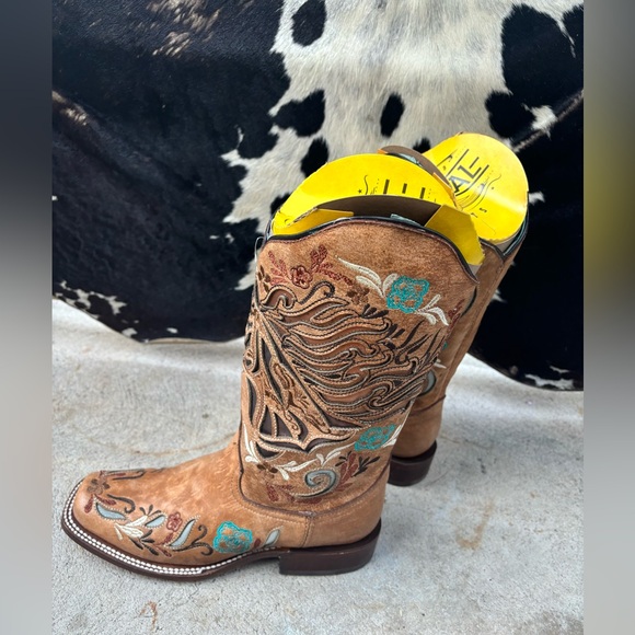 Nwt Corral Horse Irridescent Inlay Boots Sz 8 - Picture 3 of 4